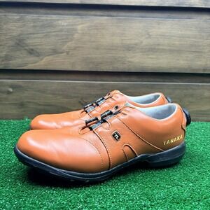 FootJoy Women's DryJoys Boa‎ Shoes Size 7.5 N Orange Ladies Golf With Spikes